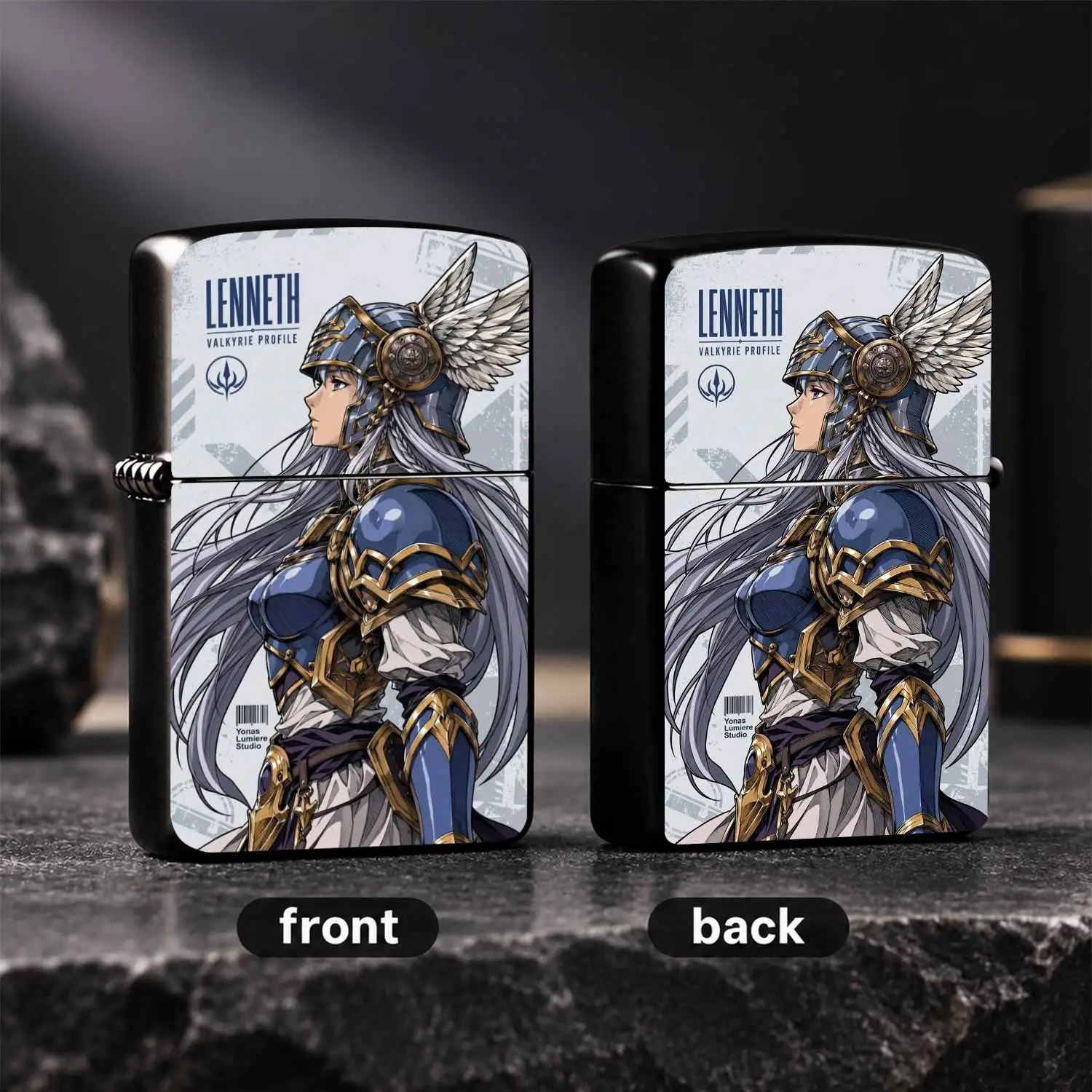 Anime Lenneth Themed Windproof  Exquisite Mecha Style Collectible Decorative Creative Practical Gift For Boyfriend Anime Game Enthusiasts Daily Portable Ignition Tool A Fun And Humorous Lighter