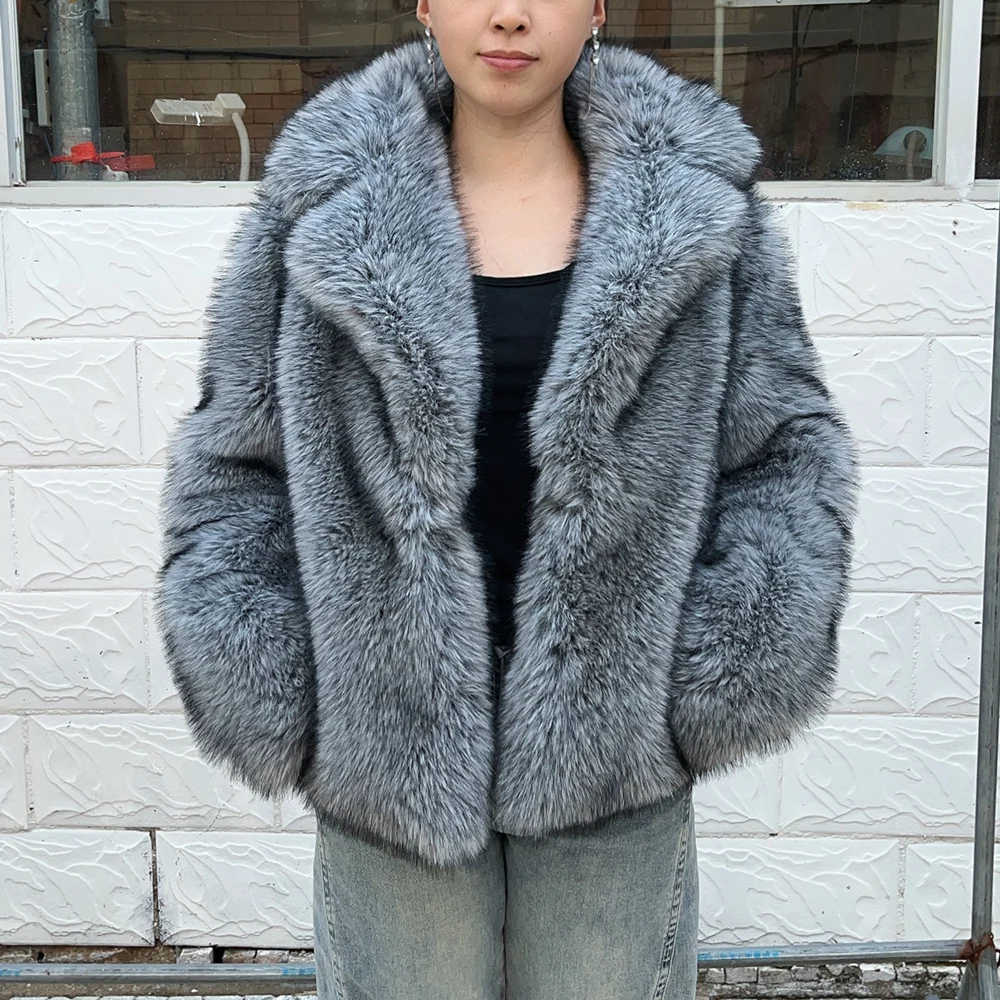 HOOOFUR New Silver Fox Fur Faux Feather Underwear Women'S Fake Fur Coat Sexy Fur Skirt Styles Can Be Customized Plus size