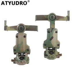 ATYUDRO-Adaptador Ferroviário para Auricular Tático Série C, Suporte Airsoft, Suporte de Suspensão Ajustável, Acessórios Equipamentos