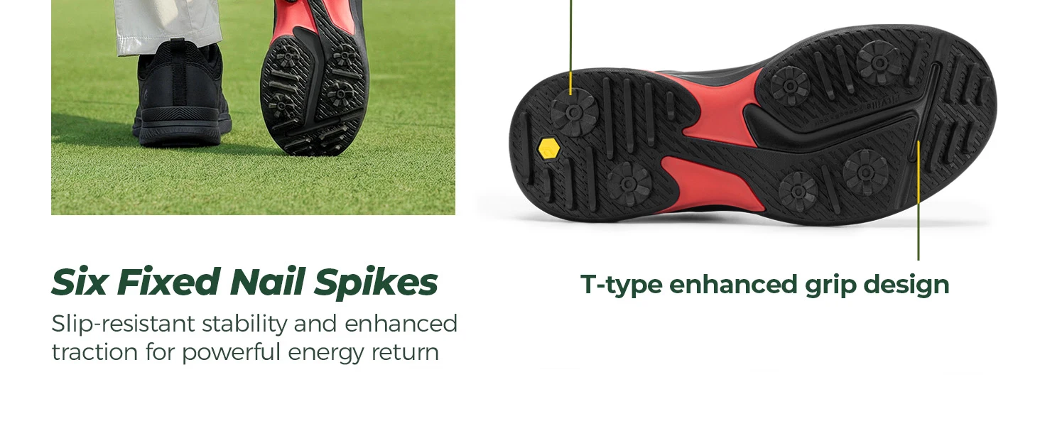 FitVille Extra Breite Herren-Golfschuhe Wasserabweisende Golf-Sneaker Lässige Rutschfeste Golfer-Trainingsschuhe mit Gewölbeunterstützung – Detail 8