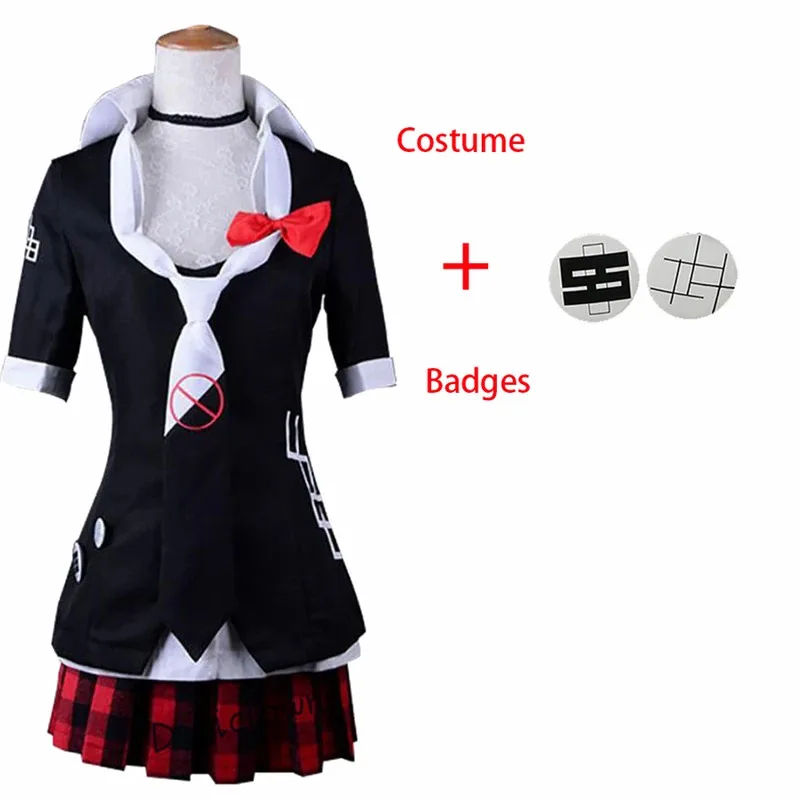 Nuovo Danganronpa Cosplay Anime Junko Enoshima Emboitement Inushio Kimuchi Happy Havoc Dangan Ronpa Costume Cosplay/Parrucca