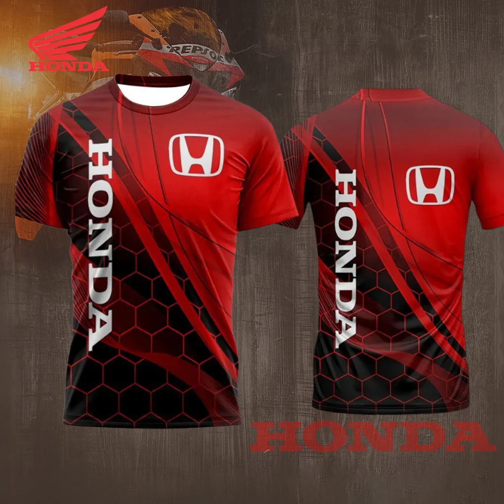 Summer Honda Men's Fitness 2026 Men's T-shirt Quick-Drying Top Tight T Shirt Men's Sports Sweatshirt Training Enduro Moto