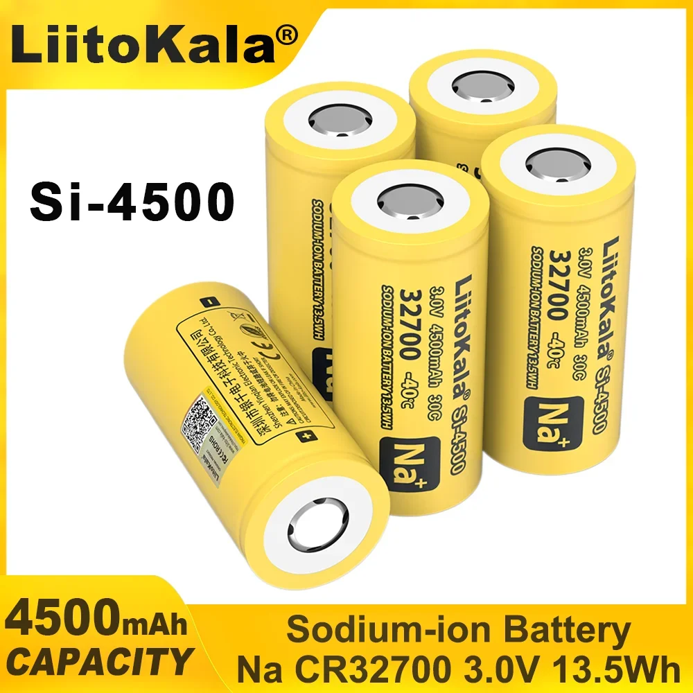 1-4PCS LiitoKala Si-4500 32700 4500mAh Large Capacity 3.0V Sodium-ion Rechargeable Core Power Tool Battery