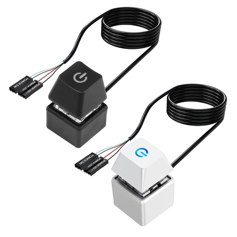 Desktop Power Switching Button Cable for Computer Hosts Starter Easy Install