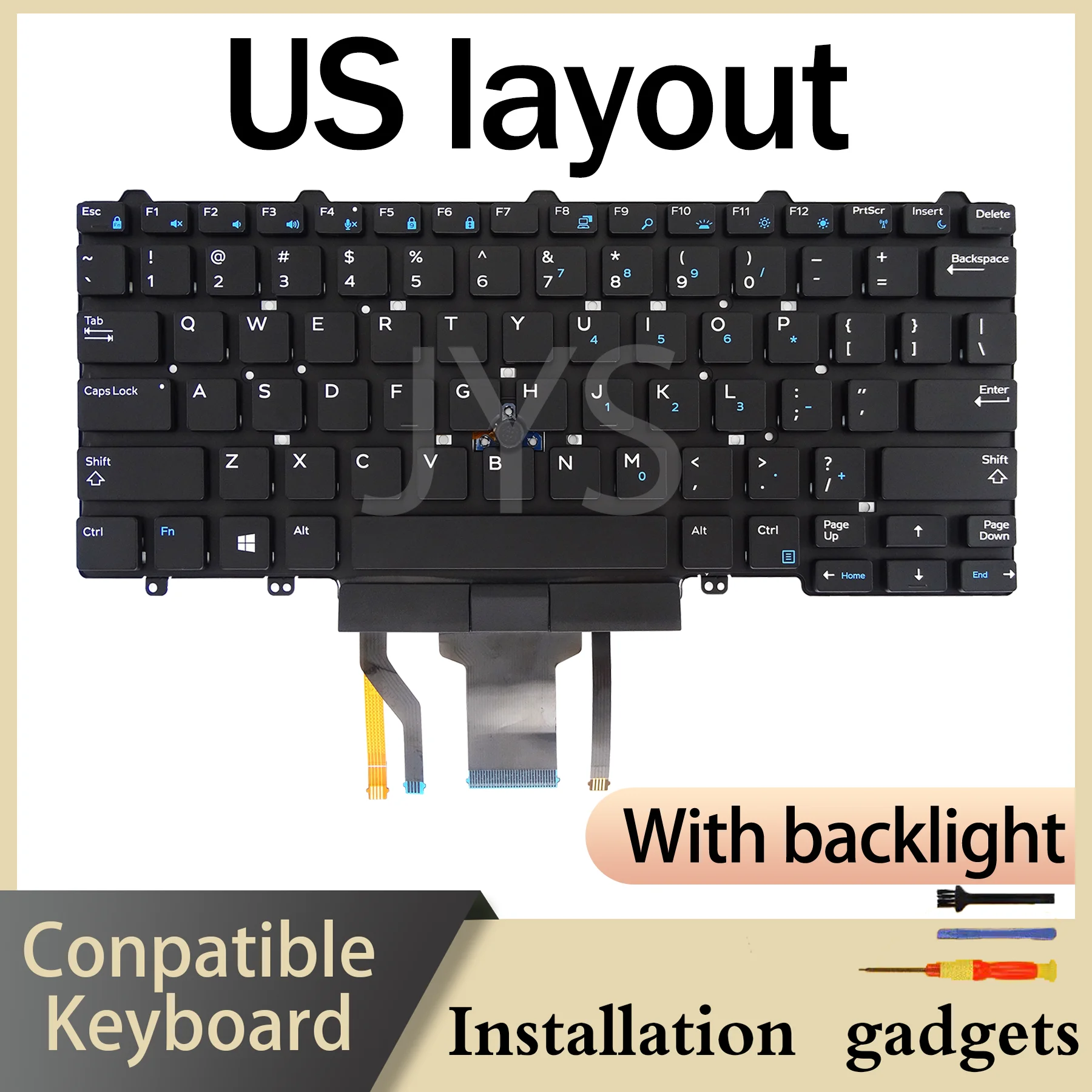 for DELL Latitude E5450 E5470 E5480 E7450 E7470 5480 5490 5488 7480 7490 5491 5495 Backlight Keyboard US DE ES FR LA PT UK