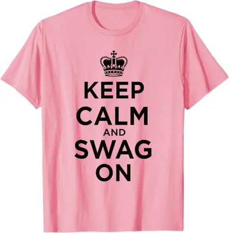 Keep Calm and Swag on T-Shirt mit Y2k-Buchstaben-Aufdruck, Sommermode, Streetwear, einfache grafische Kleidung, neuartiges Geschenk – Detail 6
