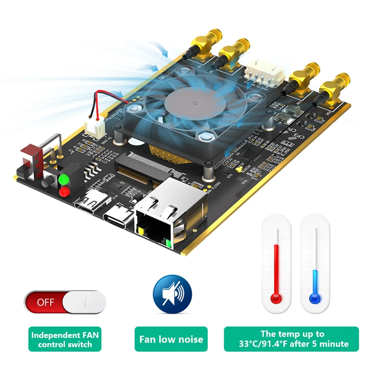 Adaptador NGFF(M.2) de módulo 4G/5G a USB 3,0 con puerto RJ45, placa elevadora convertidora de controlador Realtek RTL8125BG