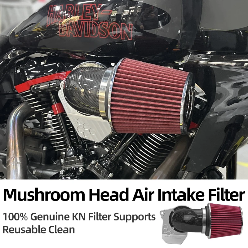 

Для Harley 2018-up Softail Street Bob Fat Boy 2017-up Touring Road/Street Glide мотоциклетный воздухоочиститель системы воздухозаборного фильтра