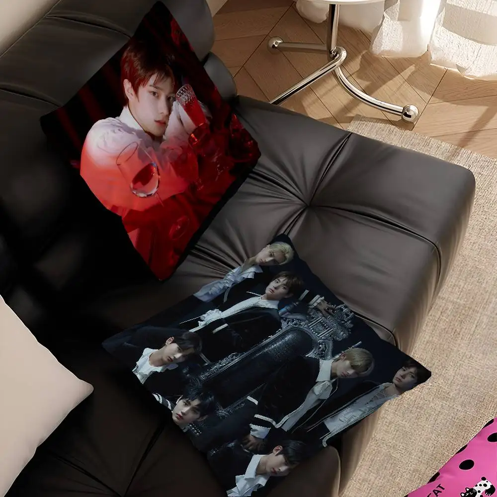 Korea Boy Band E-ENHYPENES Pillow Cushion Cover Pillowcase Living Room Sofa Home Decor Customized