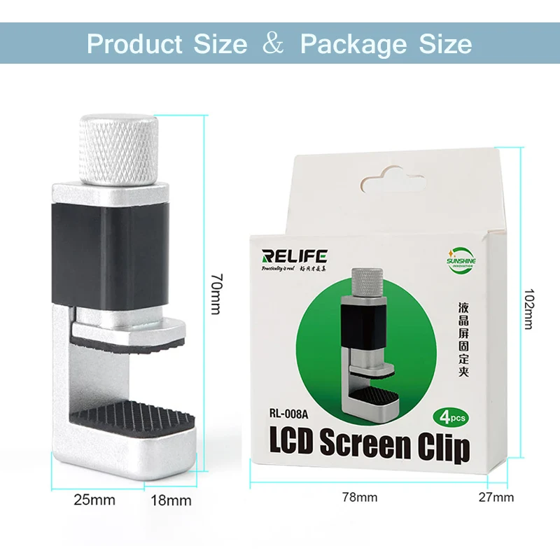 RELIFE RL-008A Universal LCD Screen Maintenance Fixing Clip for Mobile Phone Pad Tablet Back Cover Fixing  Clamp