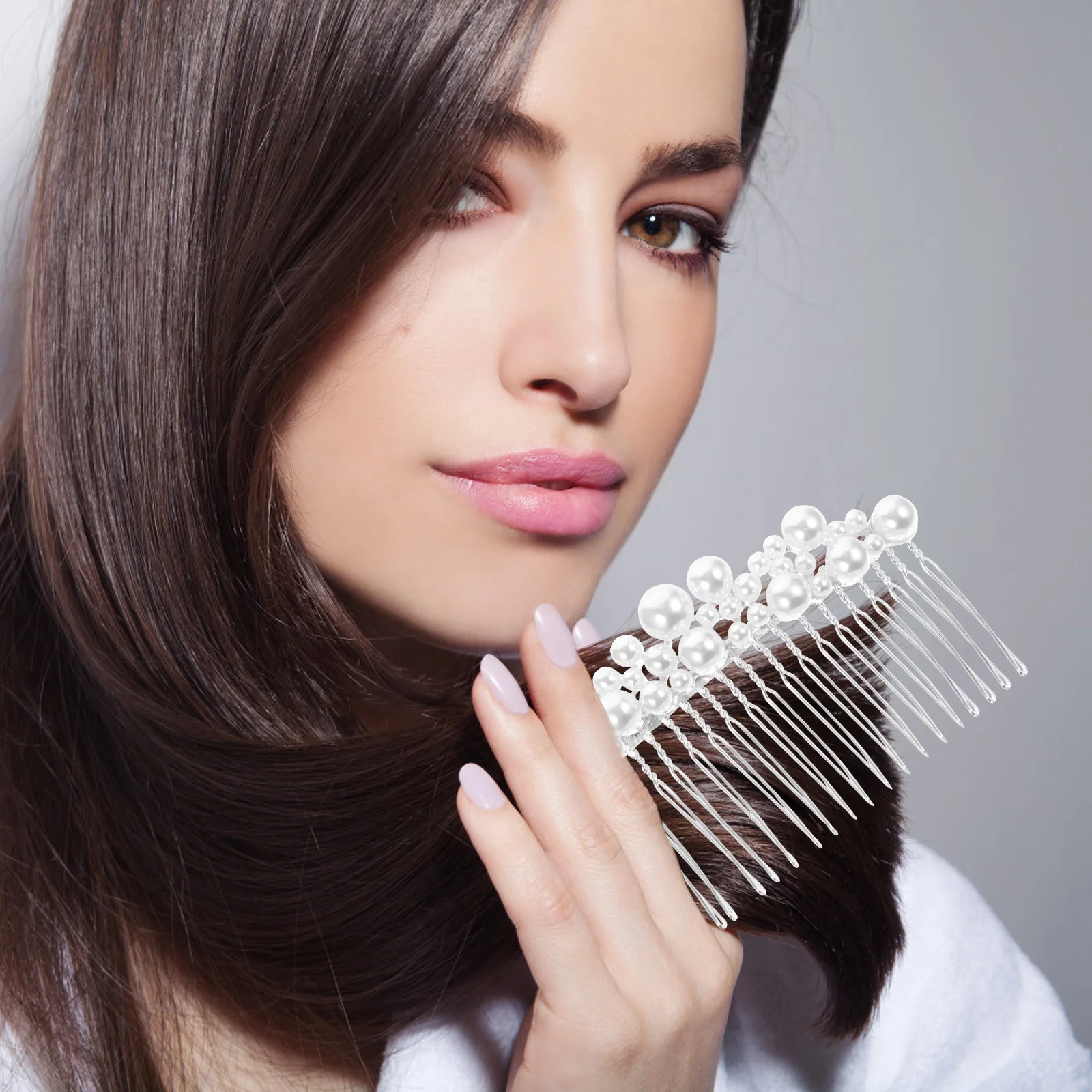 

2Pcs Pearl Hair Comb Clips Women Bridal Hair Accessories Lightweight Alloy Hairpin for Wedding Party Prom Girls Hairpiece