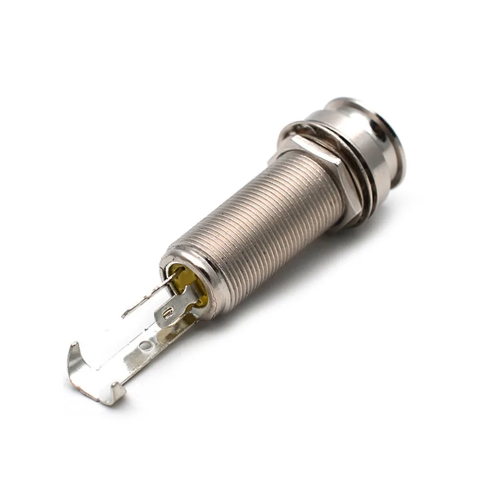 

Guitar Endpin Plug Metal Pickup Jack Output Socket Threaded Cylinder Shape Durable Long Lasting Guitar Accessories Fittings