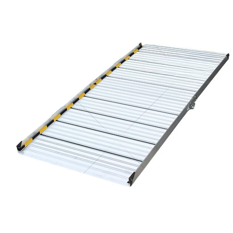 

Silver barrier-free aluminum alloy ramp board Portable non-slip folding mobile staircase ramp climbing step pad