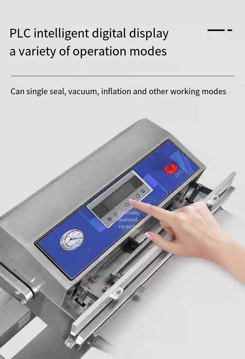 DZQ-600L آلة تعبئة الفراغ الخارجية العمودية مسحوق الجسيمات كيس من البولي ايثيلين معدات تعبئة وختم الفراغ #6