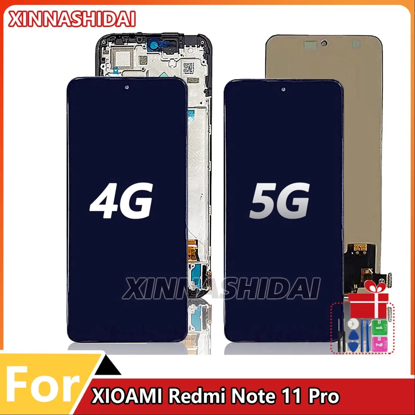 New For Xiaomi Redmi Note 11 Pro 5G 21091116I 2201116SG LCD Display Touch Screen Digitizer Replacement For Note 11 Pro 4G