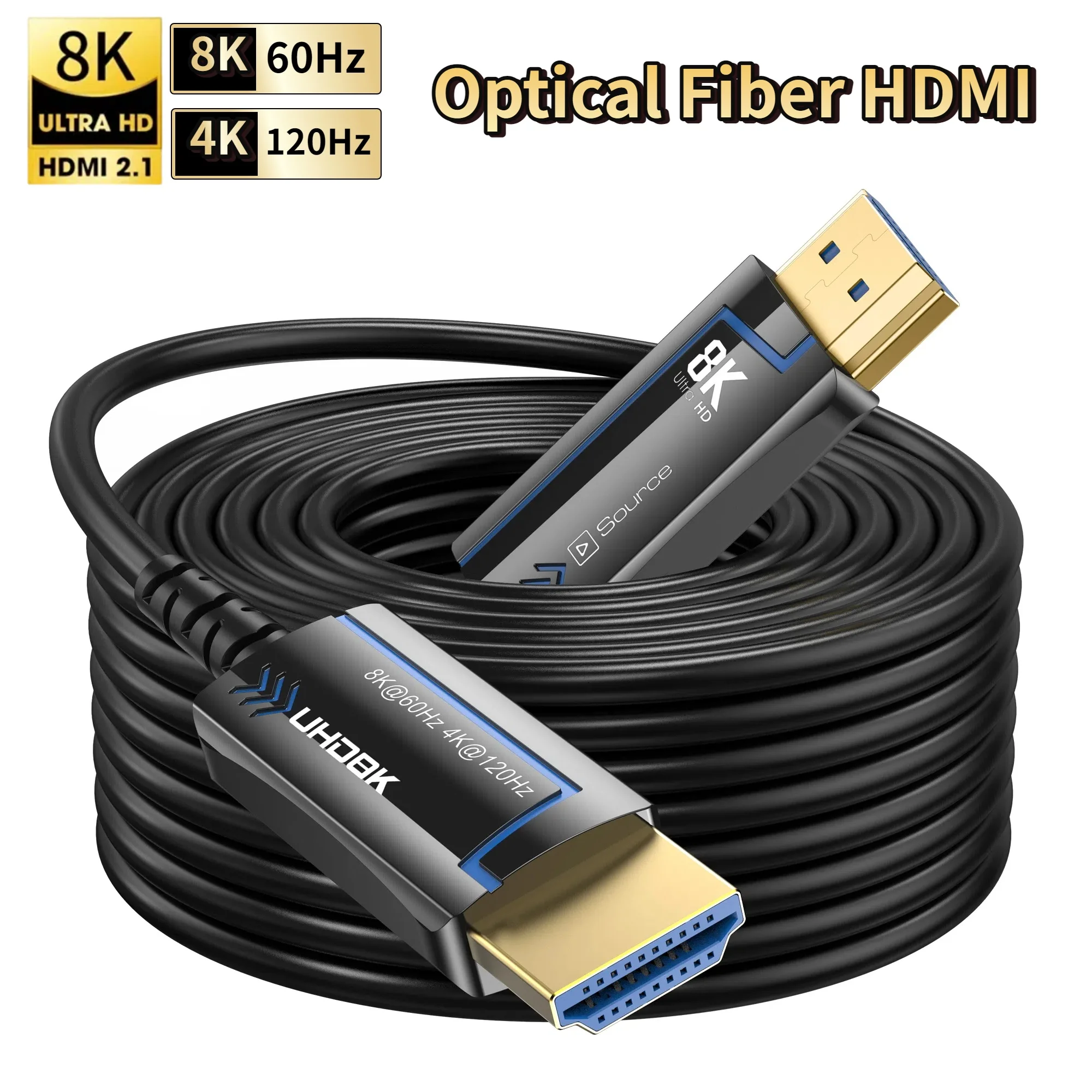 8K HDMI 2.1 Cable Extremely light fibre Optic 8k@60Hz 4k@120Hz 48Gbps for HDTV Box Projector Ps3/4 Ultra High Speed Computer