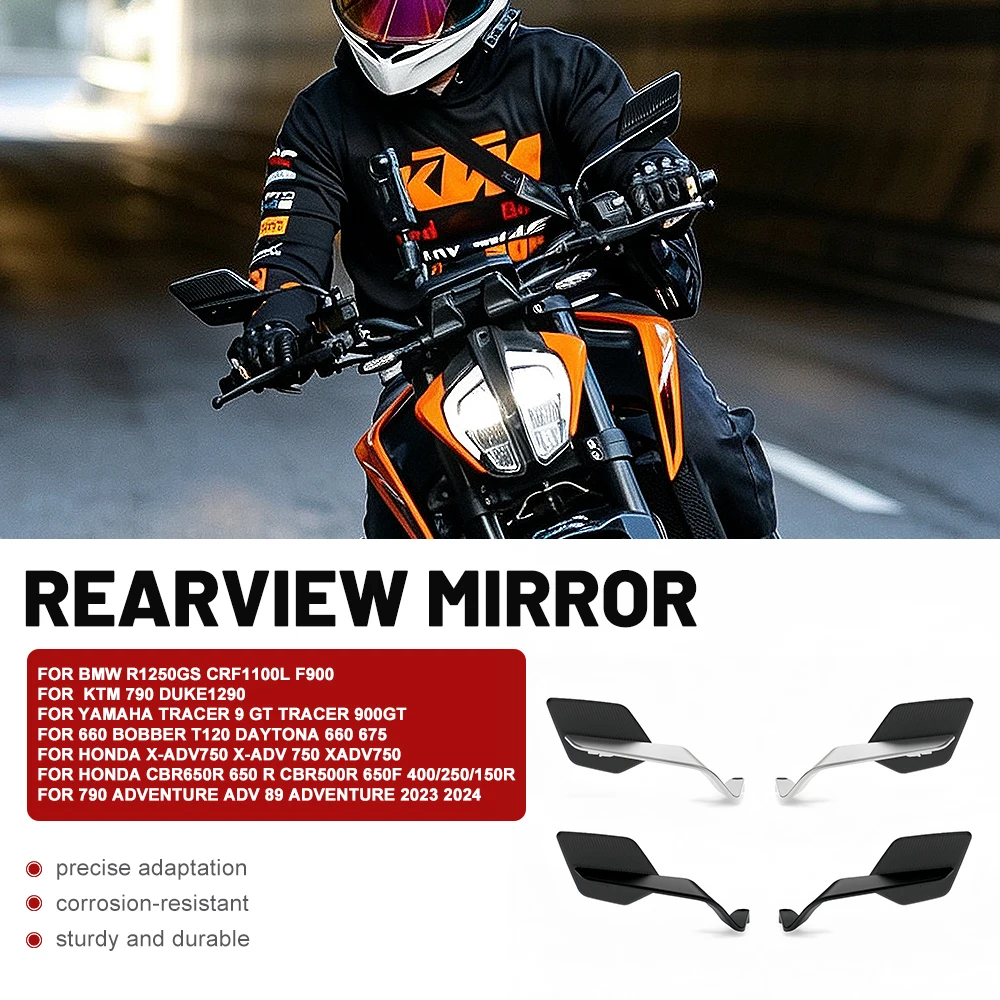 New Anti-Glare Rearview Mirror 360° Adjustable Rear View Mirror Motorcycle For Ducati Monster 937 SP 21-25 MONSTER 821 18-25