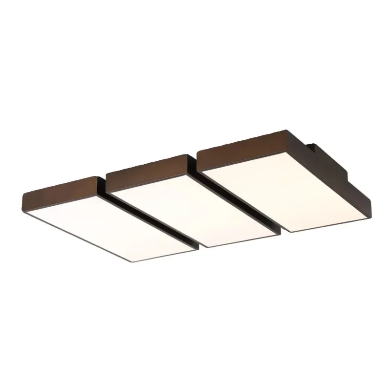 

Coffee color retro American country LED ceiling light, antique living room light in the atmosphere, modern simple French
