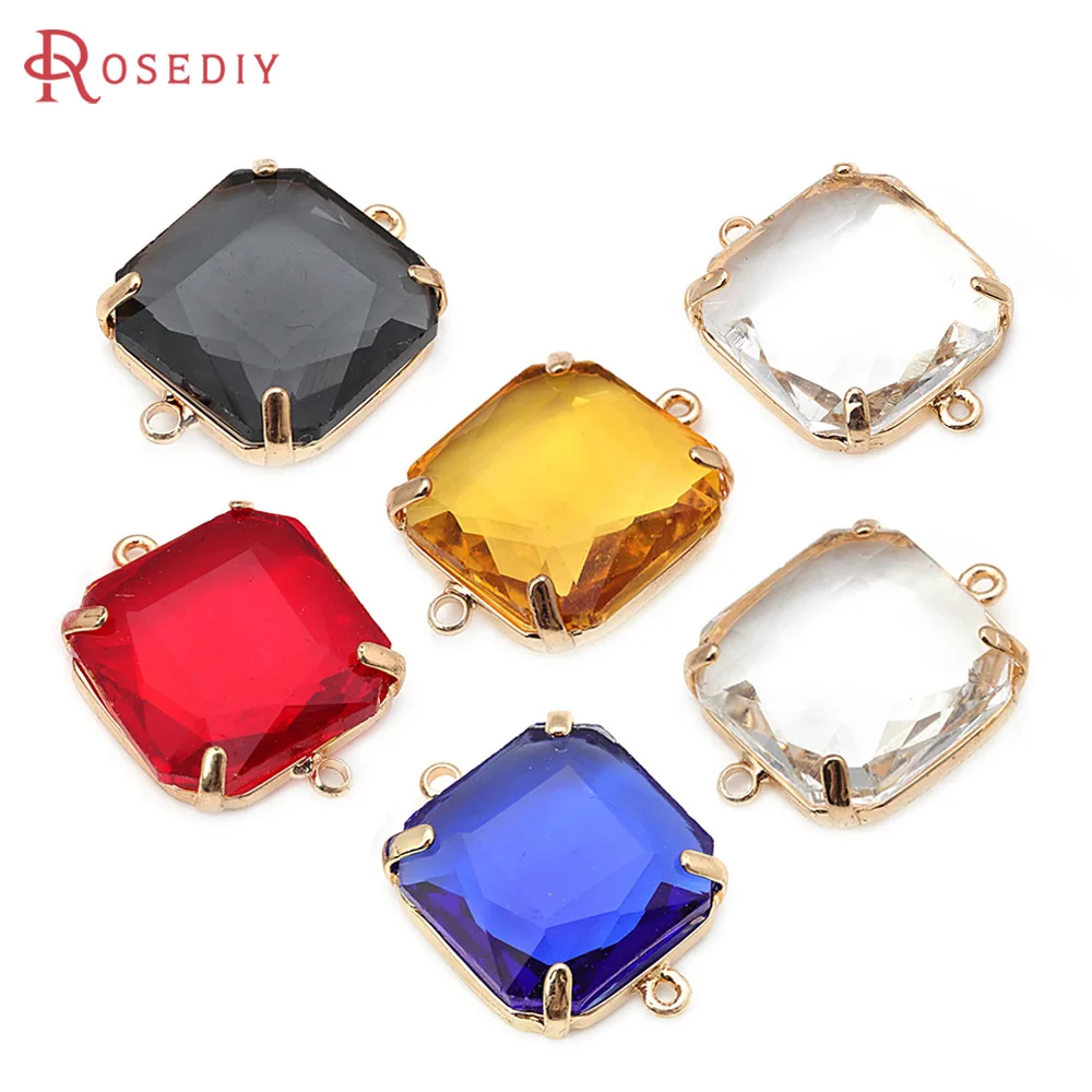 6PCS 25X19Mm 18K Go… - image