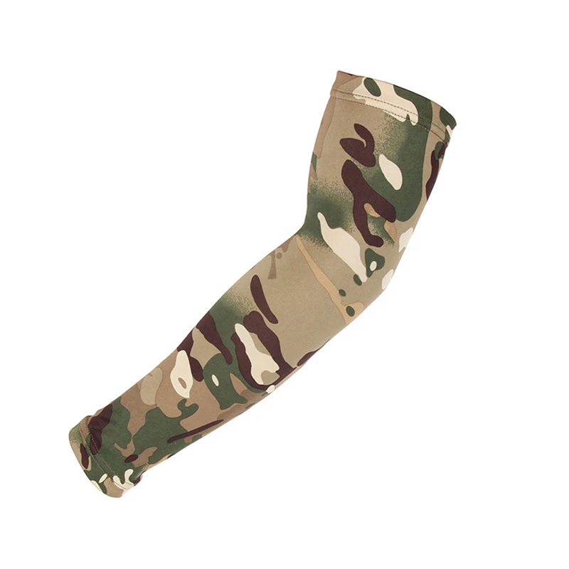 1 Pair Running Fishing UV Sun Protection Cuff Cover Tactical Camouflage Sports Arm Sleeve Basketball Cycling Arm Warmer