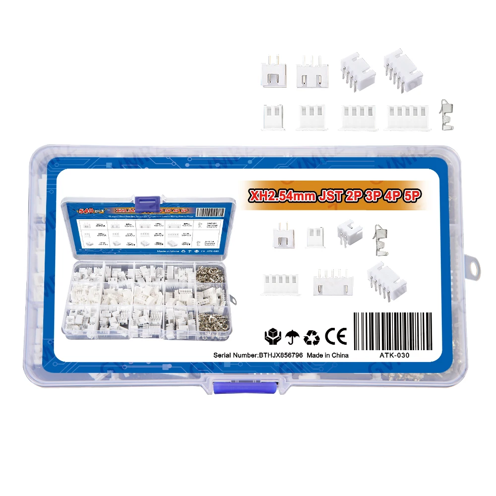 XH2.54mm 2P-5P JST 2P 3P 4P 5P Straight / Bent Needles Terminals Connectors Inserts Wiring Reeds Plugs 