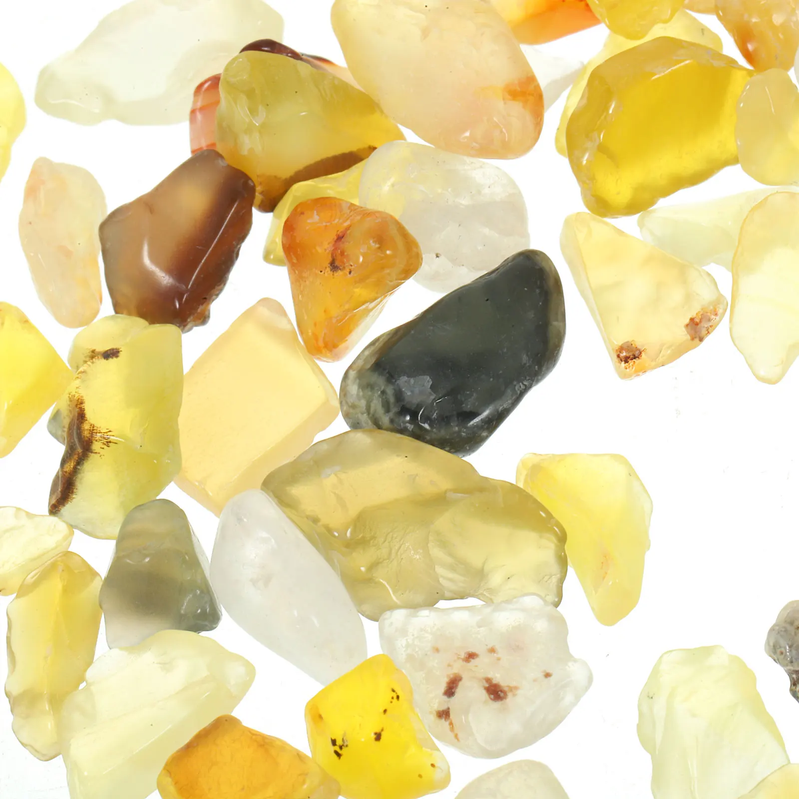 

White Gravel Irregular Tumbled Gemstone Decorative Stones For Office Home Desktop Decoration Clear Quartz Natural Crystal Stone