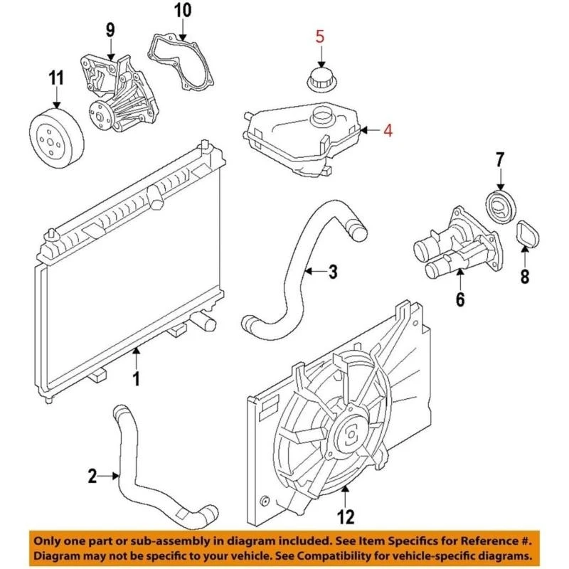 

A2BF Car Coolant Overflow Expansion Bottle 8V218K218AB 1513111 Leak Proof Caps Included with Enhances Cooling Efficiency