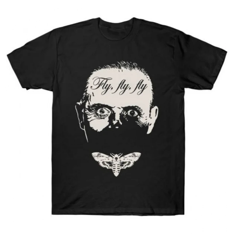 Lecter Fly Silence of the lambs Horror movie Hannibal Gift t shirt Scary Cannibal Graphic Clothes All size Tee S-6XL