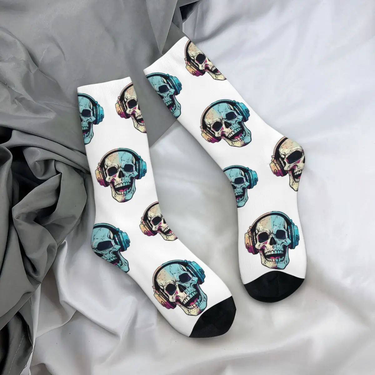 Skull Radio Head Unisex Winter Socks Cycling Happy Socks Street Style Crazy Sock