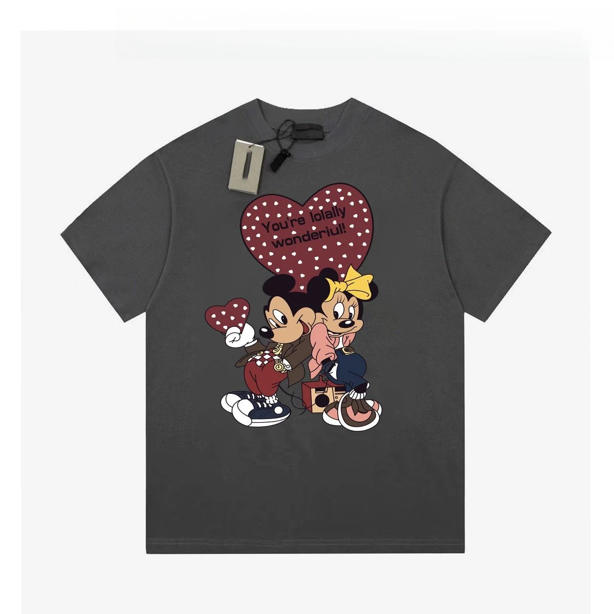 

Новинка 2023 года, семейная модная футболка из чистого хлопка для отдыха в стиле ретро, уличный студенческий стиль, стиль Y2K в стиле Харадзюку