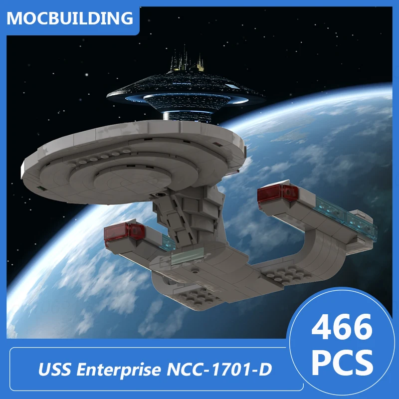 USS Enterprise NCC-1701-D Dreadnought & Nebula Class Display Model Moc Building Blocks Space Diy Assemble Bricks Xmas Toys Gifts