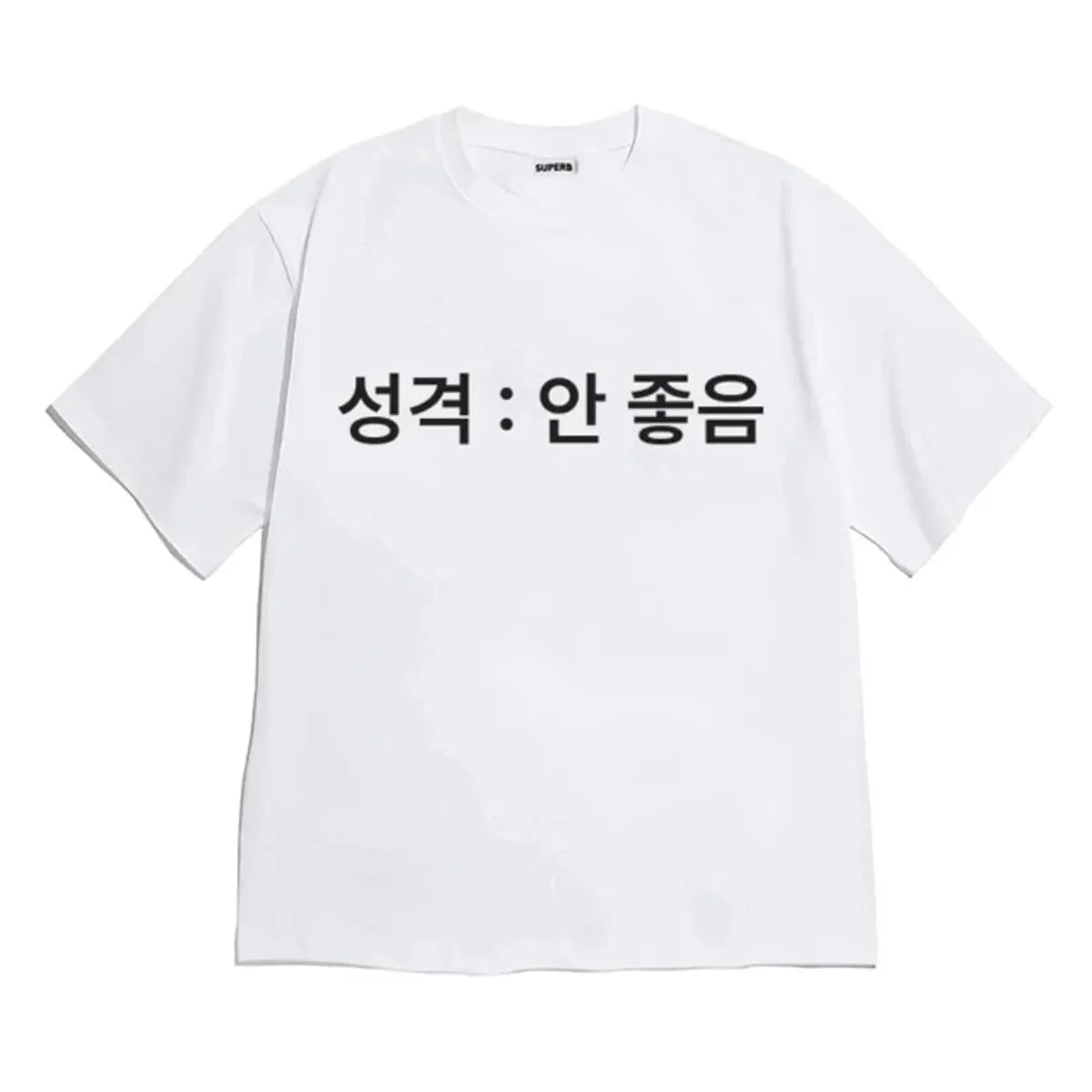 Korean Funny Letter Print T Shirt Men Women Loose Cotton Tee Harajuku Streetwear Simple Text Graphic Unisex Casual Daily Top