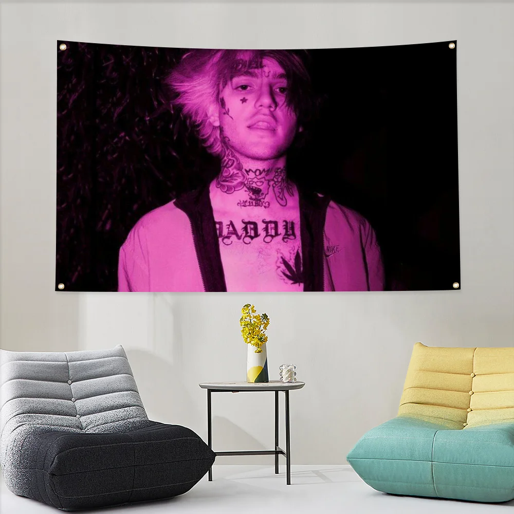 Room Deco Tapestry Lil Peep Gifts Flag to Hang Wallart Outdoor Decor Hip Hop Home Decoration Flags for Bedrooms Garden