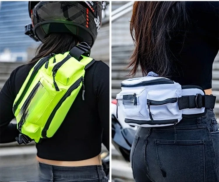 Motorcycle Waist Bag Cycling Motorcycle Crossbody Male Delivery Cycling Backpack Chest Bag Waterproof