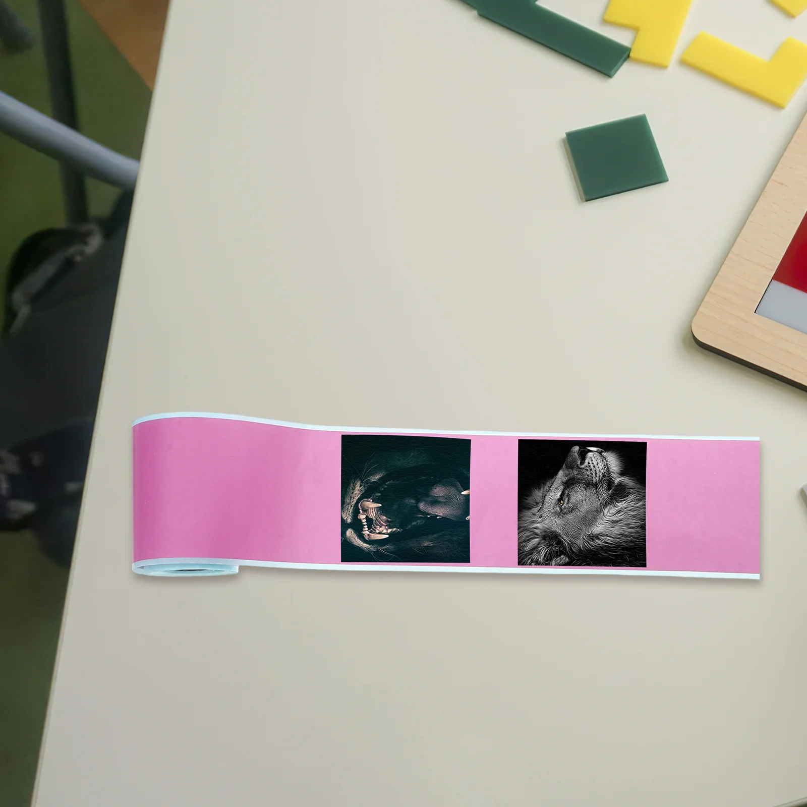 4 لفات من ملصقات الحرارية ذاتية اللصق للطابعة، علامة اسم متعددة الأغراض، تنظيم ورق لاصق للطابعة الحرارية الصغيرة