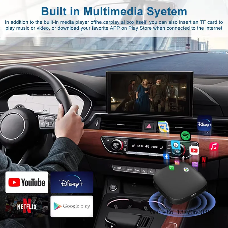 Wireless CarPlay Adapter Android IOS AI Box WiFi YouTube Nexflix Support Smart Car Multimedia Upgrade Ai Box view 3