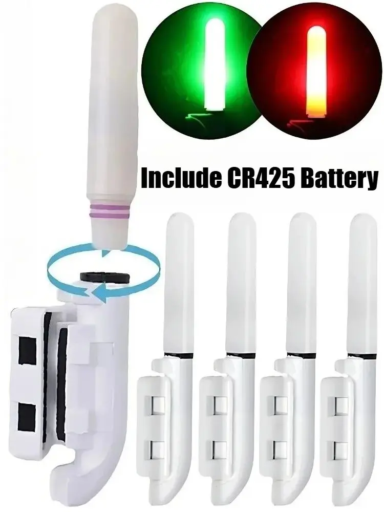 Canne à pêche électronique étanche amovible à LED, lumière lumineuse avec batterie CR425, matériel flottant, accessoire de pêche de nuit sur roche