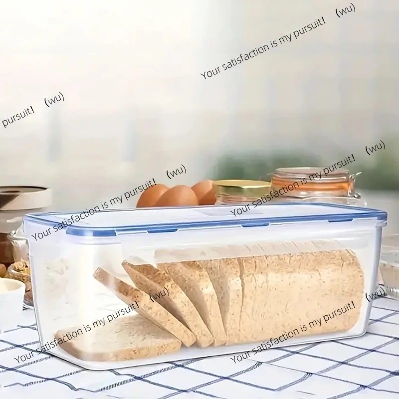 Plastic transparent sealed bread box, covered sandwich bread rack, high crisper
