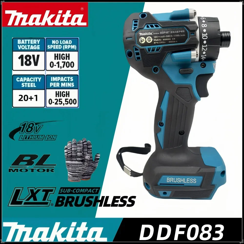 Makita 20+1 Torque Brushless Electric Screwdriver Lithium Battery Rechargeable Cordless Electric Drill