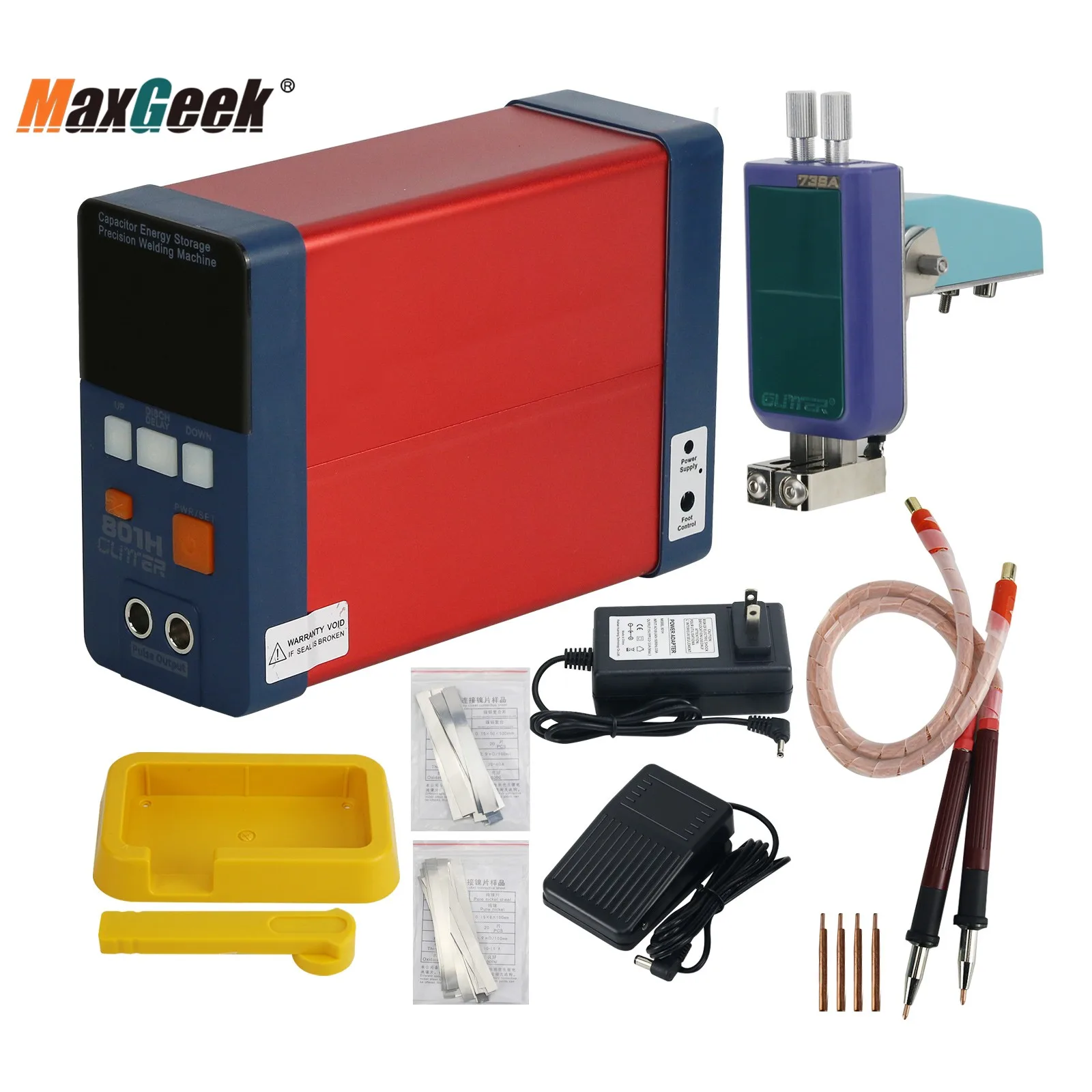 

Maxgeek 801H 19.8KW Battery Spot Welder Capacitor Energy Storage Spot Welding Machine of High Precision