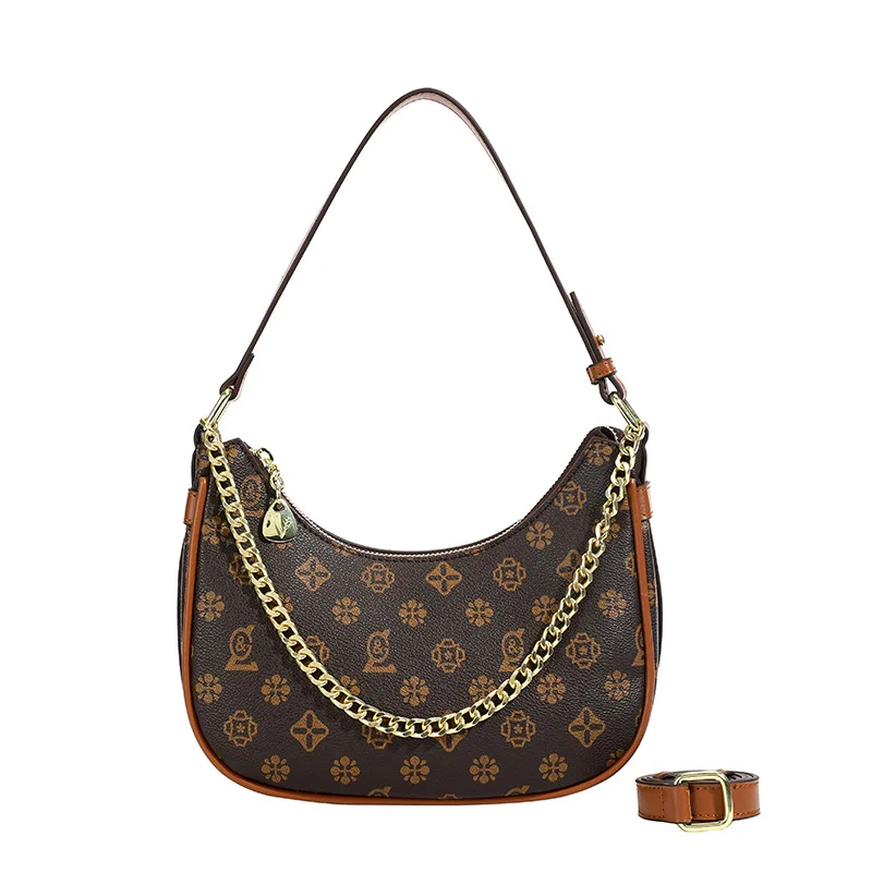 

2025 Chain-Integrated Underarm Bag, Curated Convertible Shoulder Purse for Women, Elevated Day to Night Carryall