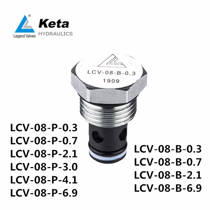 LCV-08-P-4.1 LCV-08-B-2.1 Threaded Directional Valve Cartridge Direct Operated Check Valve