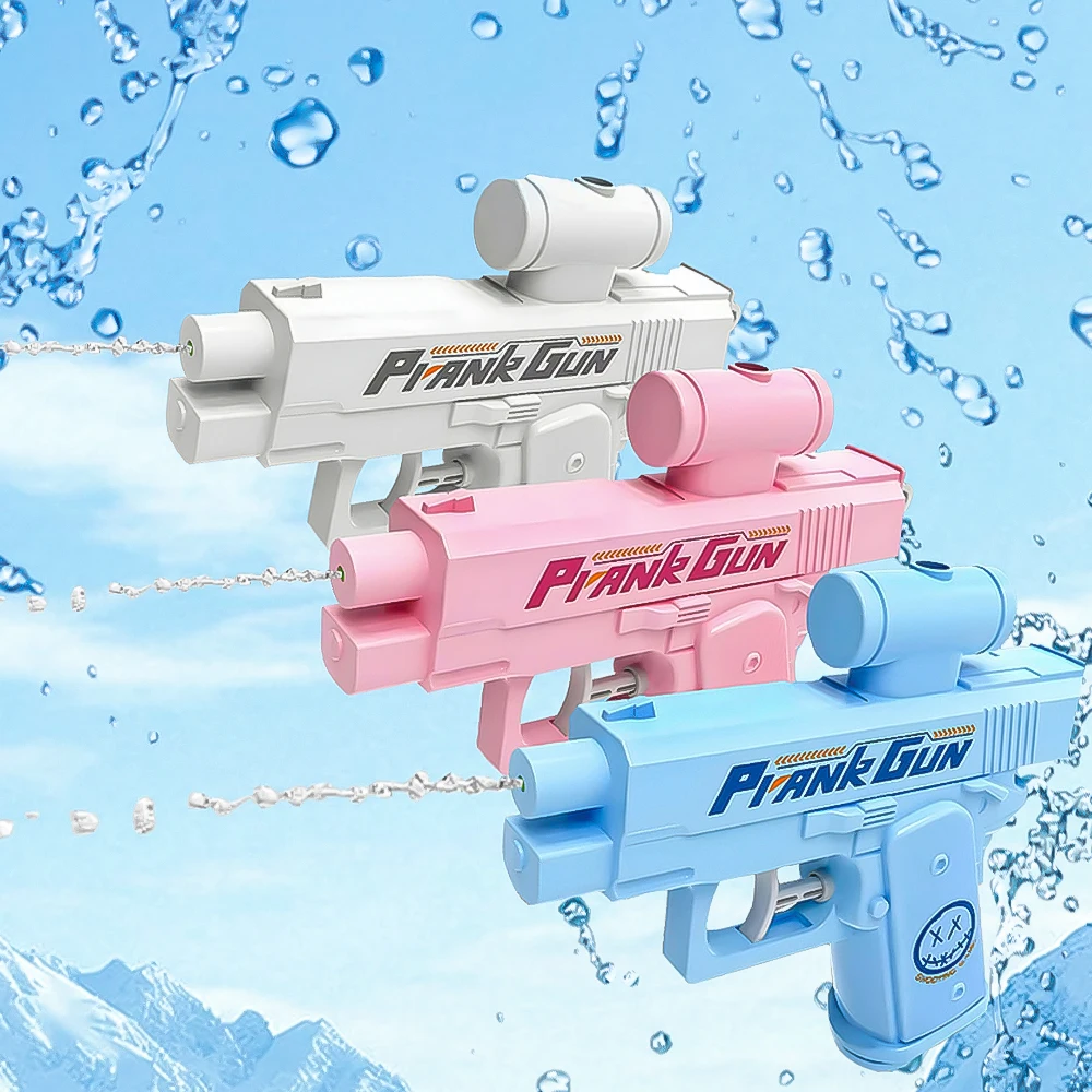 

NewHandheld Manual Water Gun Prank Two-Way Spray Watergun Toys Summer Outdoor Beach Swimming Pool Water Pistol Toy For Children