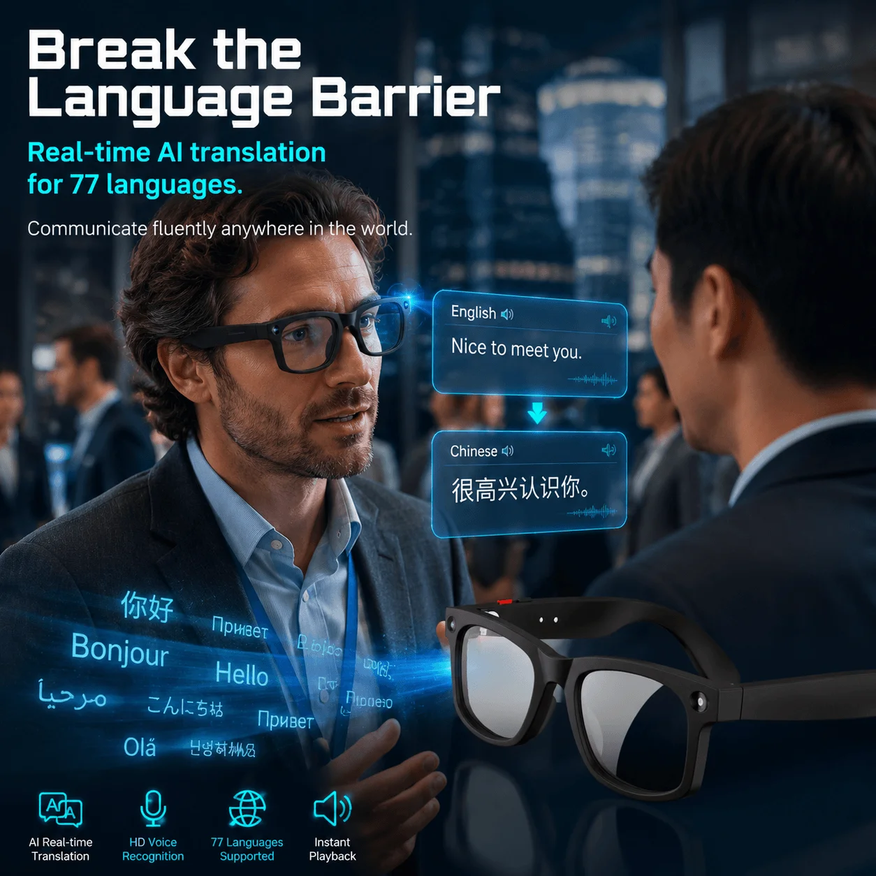 Smart Bluetooth Glasses Open E - Gaming Controller recension och pris