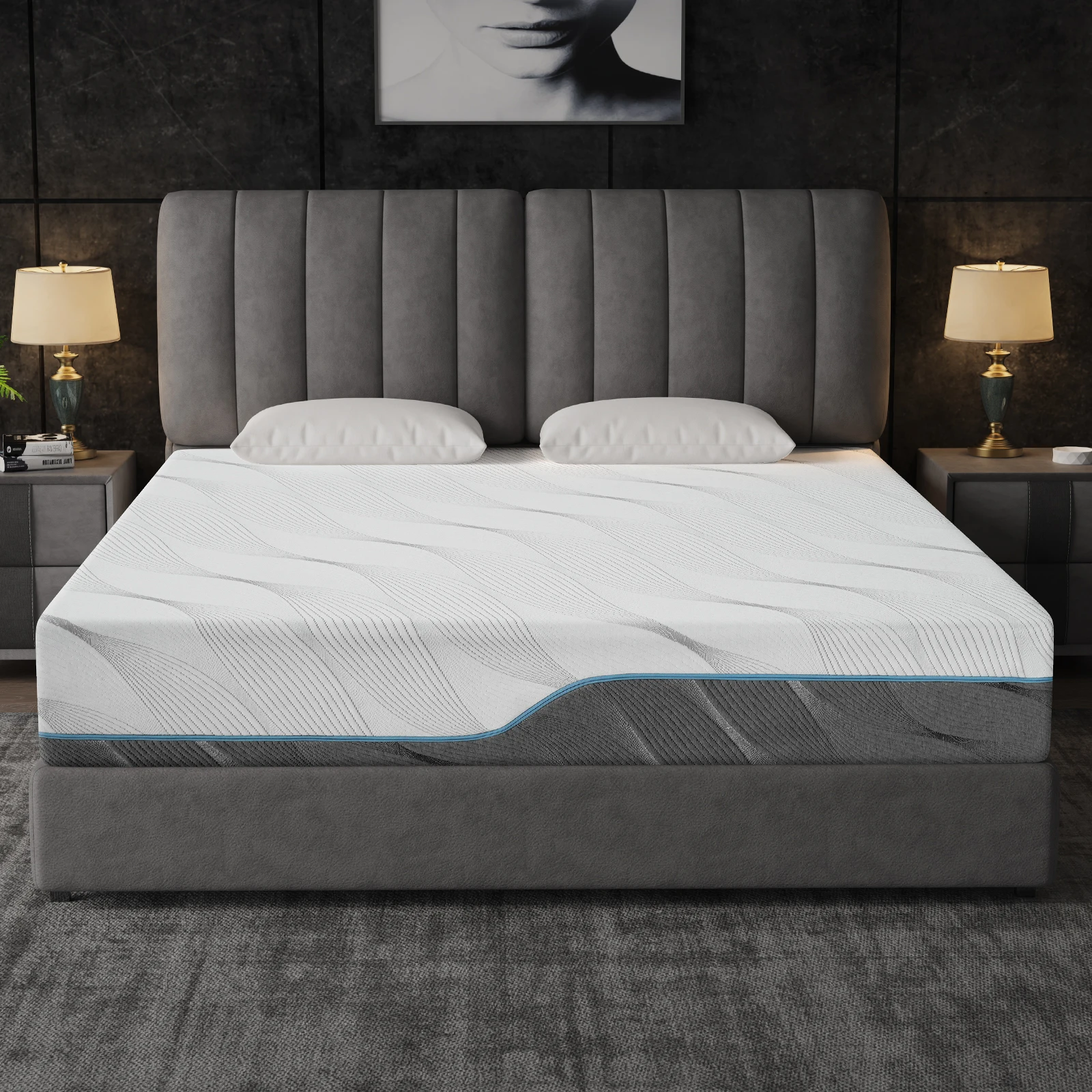 Hcore Extra Firm Full Mattress, 8/10 Inch Medium - Extra Firm Dual Sides Flippable Mattress for Back Pain