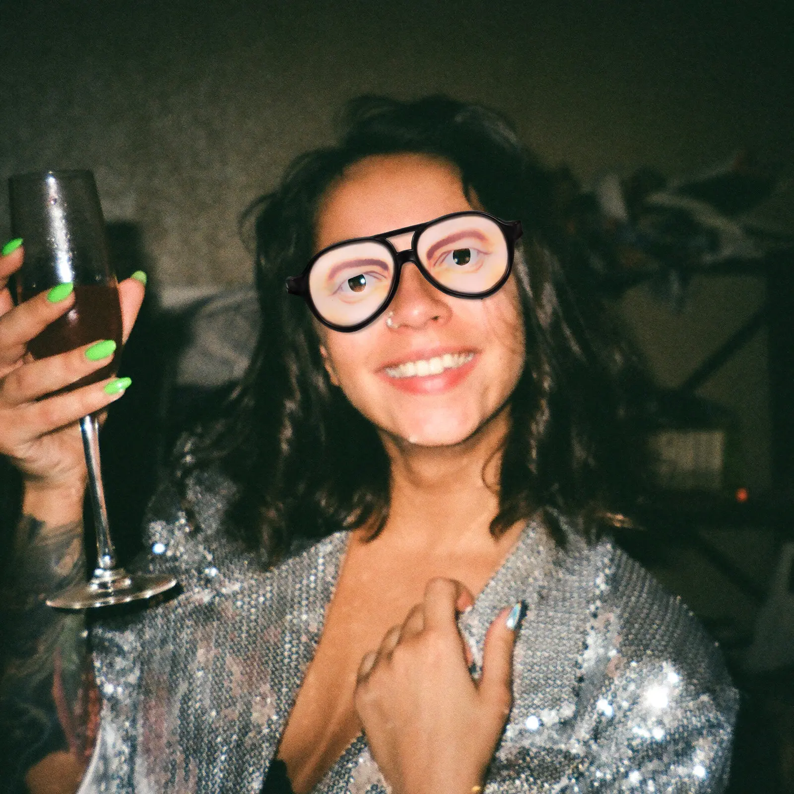 

4Pcs Eye Catching Funny Glasses Party Eyeglasses Photo Prop Novelty Decorative Glasses for Birthday Carnival Costume Fun