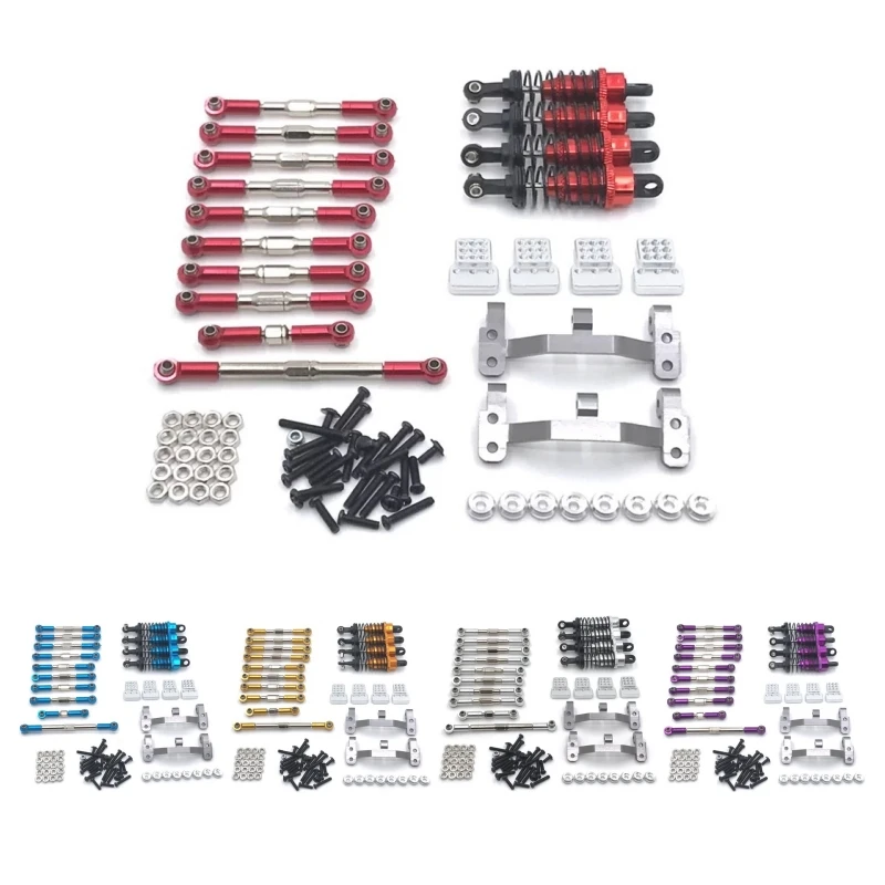 

Metal Upgrade Front Axle Steering Tie Rod Shock Absorber Pull Rod Seat For WPL C14 C24 HengLong FeiYu JJRC RC Car Parts
