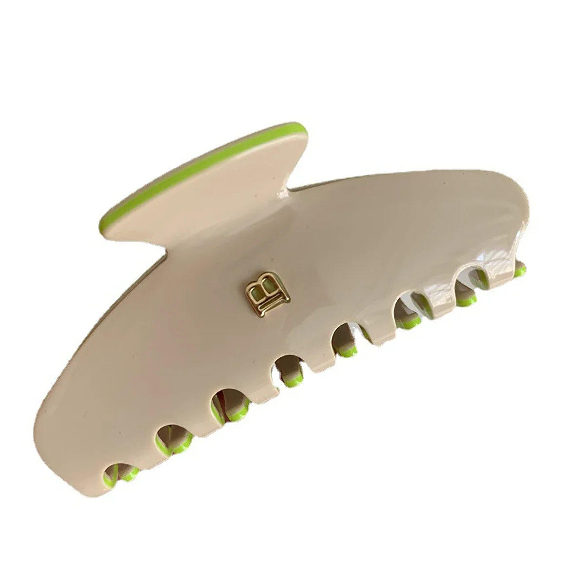 Pince à cheveux requin lettre B | Couvre-chef à queue de cheval haute, dents antidérapantes pour femmes