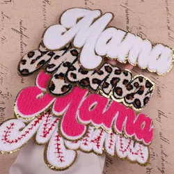 Large MaMa Letter Chenille Embroidery Patch Iron On Patches For Clothing Cartoon Patches On Clothes Sewing Stickers DIY Applique