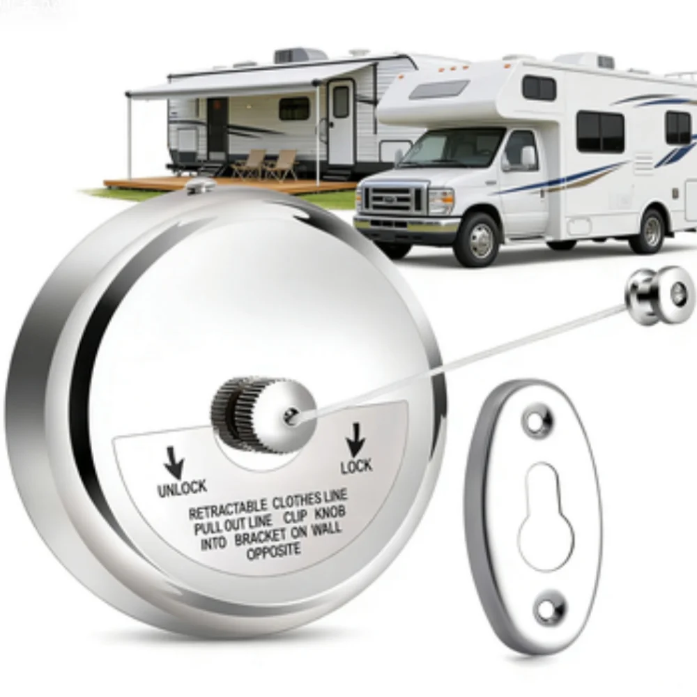 

Djustable Laundry String Line For Indoor And Outdoor Retractable Clothesline Wall Mounted Clothing Line Dryer For Motorhome